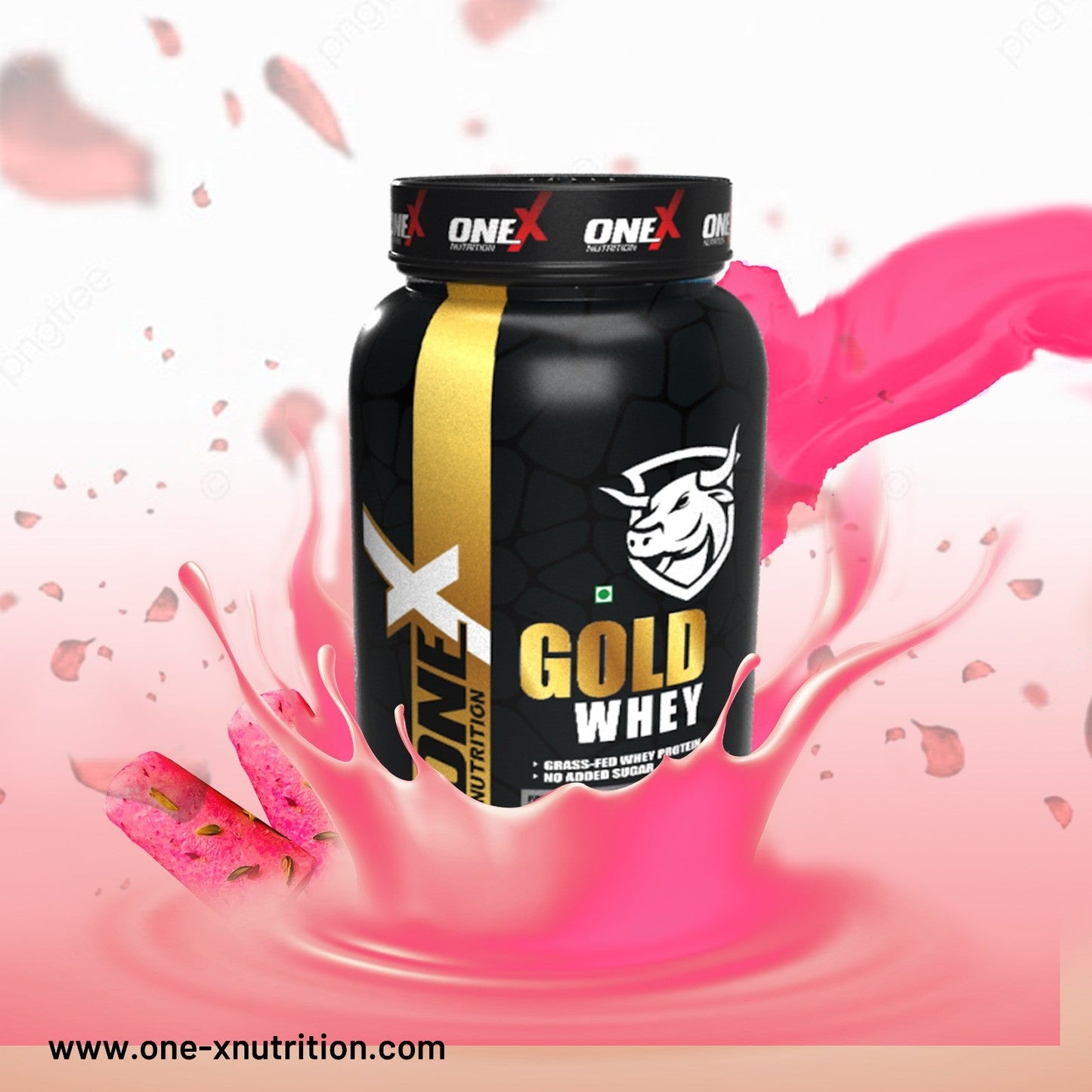 Gold Whey Protein Premium Nutrition for Muscle Growth - Rose Kulfi / 1 kg - Whey Protein